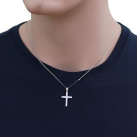 Σταυρός με Σαγρέ Φινίρισμα Χρυσός Κ14 SKU-71064