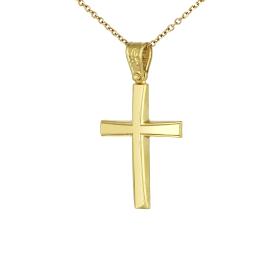 Σταυρός Βάπτισης Αγοριού Χρυσός K14 SKU-71077