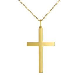 Σταυρός Χρυσός Κ18 με Λουστρέ Φινίρισμα SKU-71764