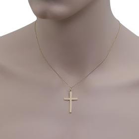 Σταυρός Χρυσός Κ18 με Λουστρέ Φινίρισμα SKU-71764