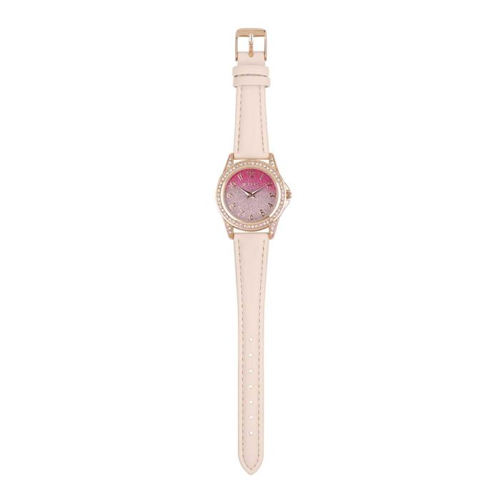 TIKKERS Kids Sparkle Collection Pink Leather Strap