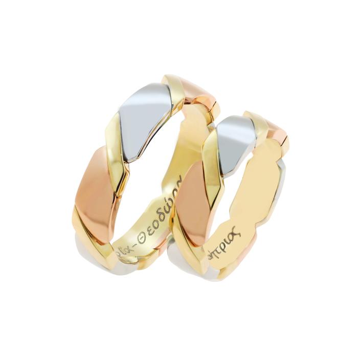 SKU-72069 / Βέρες Jeweler Λευκόχρυσος & Χρυσός & Ροζ Χρυσός Κ9-Κ14-Κ18