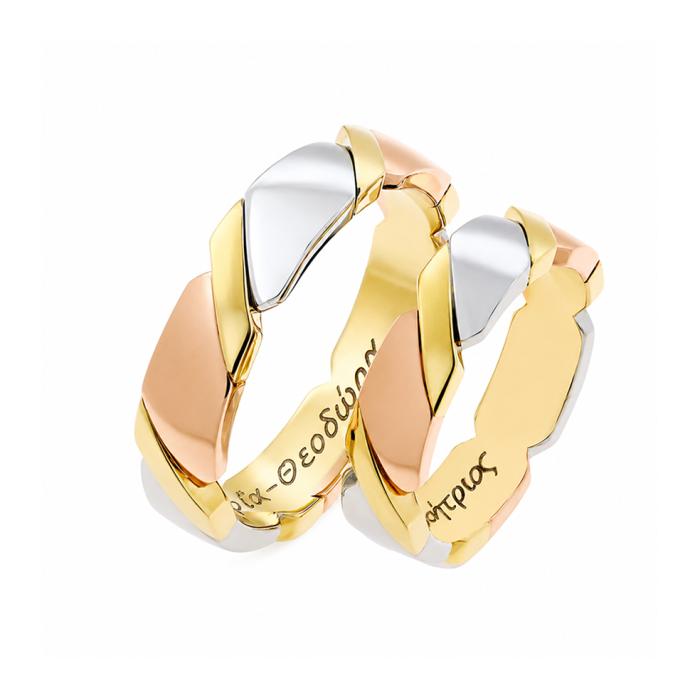 Βέρες Jeweler Λευκόχρυσος & Χρυσός & Ροζ Χρυσός Κ9-Κ14-Κ18 SKU-72069
