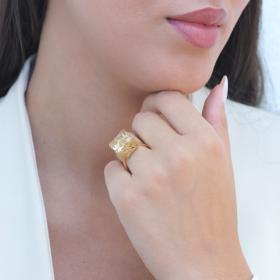 Δαχτυλίδι με Citrine Χρυσός Κ18 SKU-72759