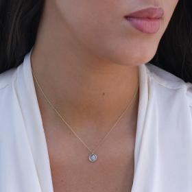 Κολιέ με Αρχαιοελληνική Προτομή Ασήμι 925° & Χρυσός Κ14 SKU-72601