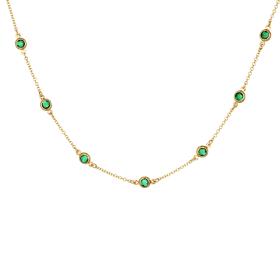 Κολιέ με Κρύσταλλα Swarovski Χρυσός Κ14 SKU-72412