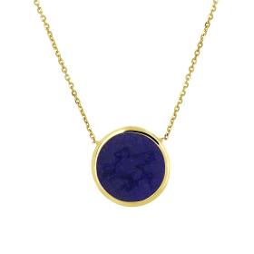 Κολιέ Πήγασος Χρυσός Κ14 με Lapis Lazuli SKU-72249