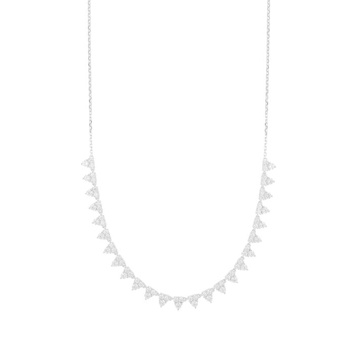 Κολιέ Γυναικείο Ασήμι 925° & Λευκά Ζιργκόν SKU-72464
