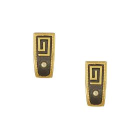 Σκουλαρίκια Αρχαιοελληνικά Χρυσός Κ14 με Διαμάντια SKU-72610