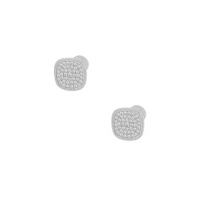 Σκουλαρίκια Καρφωτά Ασήμι 925° με Λευκά Ζιργκόν SKU-72287