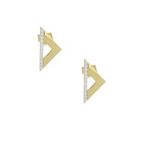 Σκουλαρίκια με Λευκά Ζιργκόν Ασήμι 925° SKU-72341