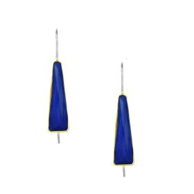 Σκουλαρίκια Χρυσός Κ14 & Ασήμι 925° με Quartz Spinel SKU-72259