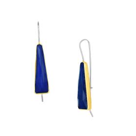 Σκουλαρίκια Χρυσός Κ14 & Ασήμι 925° με Quartz Spinel SKU-72259