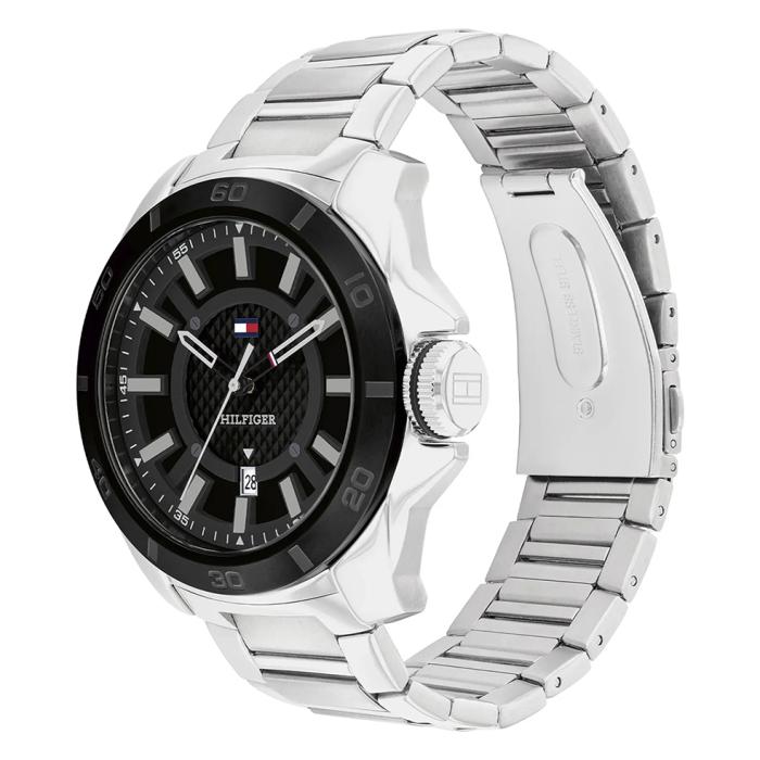 Ανδρικό Ρολόι TOMMY HILFIGER Windsurf με  Μαύρο Καντράν | 1792138 SKU-72438