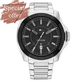 Ανδρικό Ρολόι TOMMY HILFIGER Windsurf με  Μαύρο Καντράν | 1792138 SKU-72438