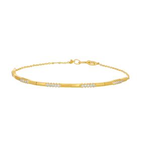 Βραχιόλι Χειροπέδα Χρυσός Κ14 με Ζιργκόν SKU-73360