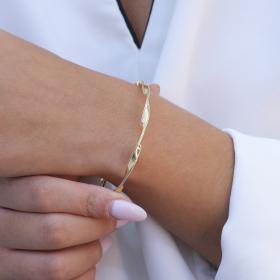 Βραχιόλι Χειροπέδα Γυναικείο Χρυσός Κ14 SKU-73731