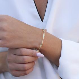 Βραχιόλι Χειροπέδα Γυναικείο Χρυσός Κ14 SKU-73731
