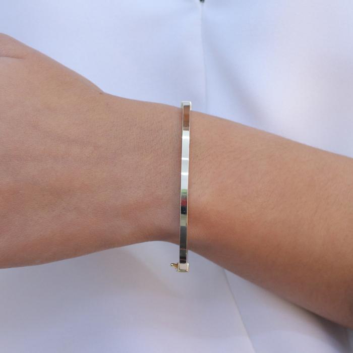 Κλασικό Βραχιόλι Χειροπέδα Χρυσός Κ14 SKU-73733