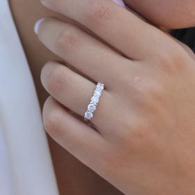 Δαχτυλίδι Λευκόχρυσος Κ14 με Lab Grown Diamonds SKU-73273