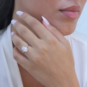 Δαχτυλίδι Λευκόχρυσος Κ14 με Lab Grown Diamond SKU-73270