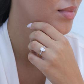 Δαχτυλίδι Λευκόχρυσος Κ14 με Lab Grown Diamonds SKU-73268