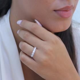 Δαχτυλίδι Λευκόχρυσος Κ14 με Lab Grown Diamonds SKU-73273