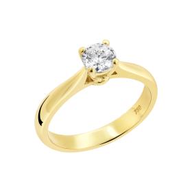 Μονόπετρο Κλασικό Χρυσός Κ18 με Lab Grown Diamond SKU-73121