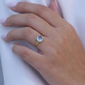 Δαχτυλίδι Χρυσός Κ14 με Ζιργκόν SKU-73355