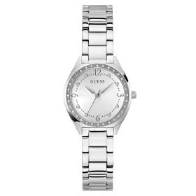 Γυναικείο Ρολόι GUESS Charlotte με Κρύσταλλα & Ασημί Καντράν | GW0767L1 SKU-73690