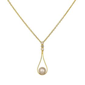 Κολιέ με Μαργαριτάρι Χρυσός Κ9 SKU-73392