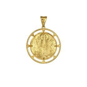 Φυλαχτό Κωνσταντινάτο Λευκόχρυσος & Χρυσός Κ9 SKU-73429