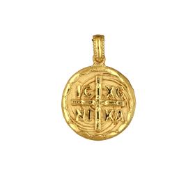 Κωνσταντινάτο Φυλαχτό Χρυσός Κ9 Διπλής Όψεως SKU-73770