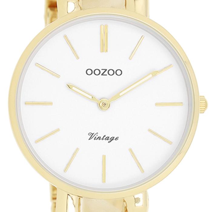 Γυναικείο Ρολόι OOZOO Vintage Χρυσό Μπρασελέ & Λευκό Καντράν | C20357 SKU-73160