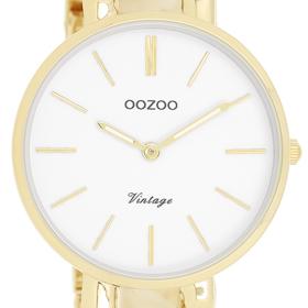 Γυναικείο Ρολόι OOZOO Vintage Χρυσό Μπρασελέ & Λευκό Καντράν | C20357 SKU-73160