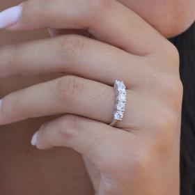 Σειρέ με Lab Grown Diamonds Λευκόχρυσος Κ14 SKU-73274