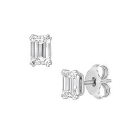 Σκουλαρίκια με Lab Grown Diamonds Λευκόχρυσος Κ14 SKU-73277
