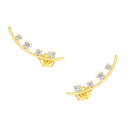 Σκουλαρίκια Ear Cuff Χρυσός Κ9 με Ζιργκόν SKU-73443