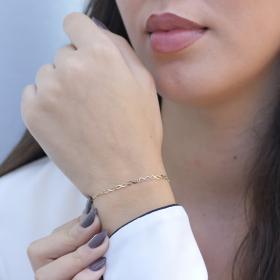 Βραχιόλι Αλυσίδα Χεριού Χρυσός Κ9 SKU-74158