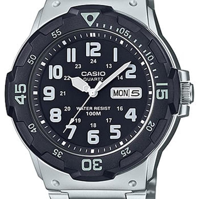 CASIO Collection Black Dial & Silver Bracelet