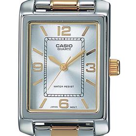 Γυναικείο Ρολόι CASIO με Ασημί Καντράν & Δίχρωμο Μπρασελέ | LTP-1234PSG-7AEG SKU-74876