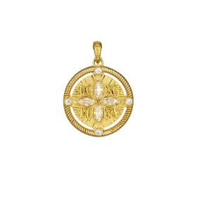 Κωνσταντινάτο Χρυσός Κ9 Διπλής Όψεως με Ζιργκόν SKU-74929