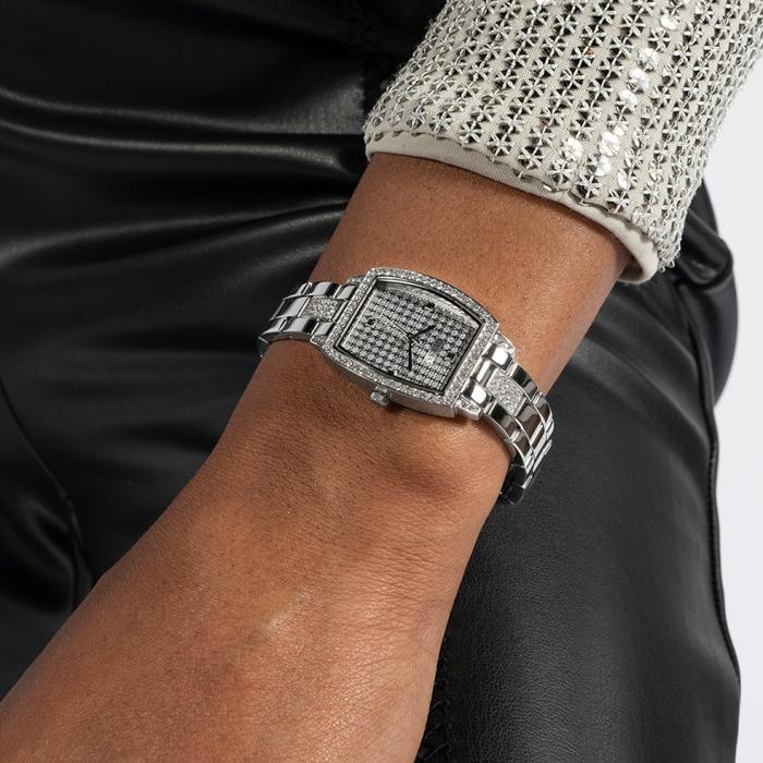 GUESS Βrilliant Crystals Silver Dial & Silver Bracelet