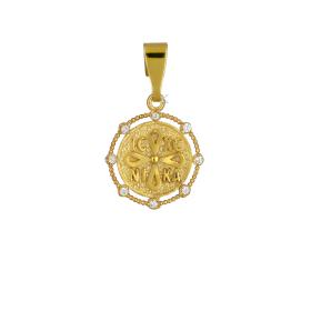 Κωνσταντινάτο Χρυσός Κ18 Διπλής Όψεως με Διαμάντια SKU-74022