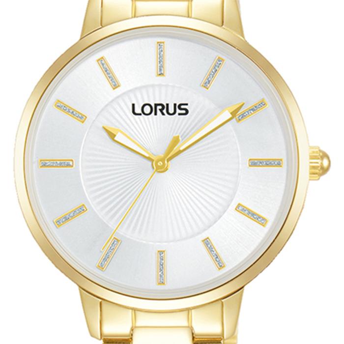 LORUS Women White Dial & Gold Bracelet 