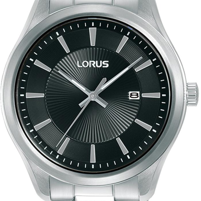 LORUS Classic Black Dial & Silver Bracelet 