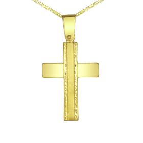 Μοντέρνος Σταυρός Χρυσός Κ9 SKU-74491