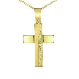 Μοντέρνος Σταυρός Χρυσός Κ9 SKU-74477