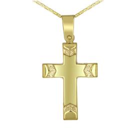 Μοντέρνος Σταυρός Χρυσός Κ9 SKU-74485