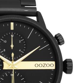 Ανδρικό Ρολόι OOZOO με Μαύρο Καντράν & Μαύρο Μπρασελέ | C11412 SKU-74817